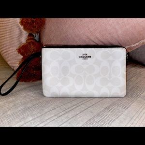 Coach double-pouched wristlet purse